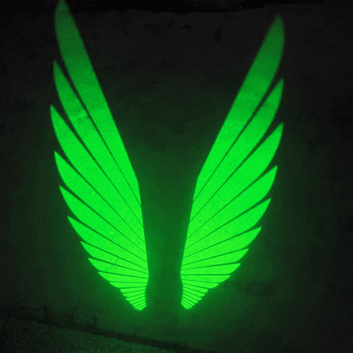 Green lights on side mirrors