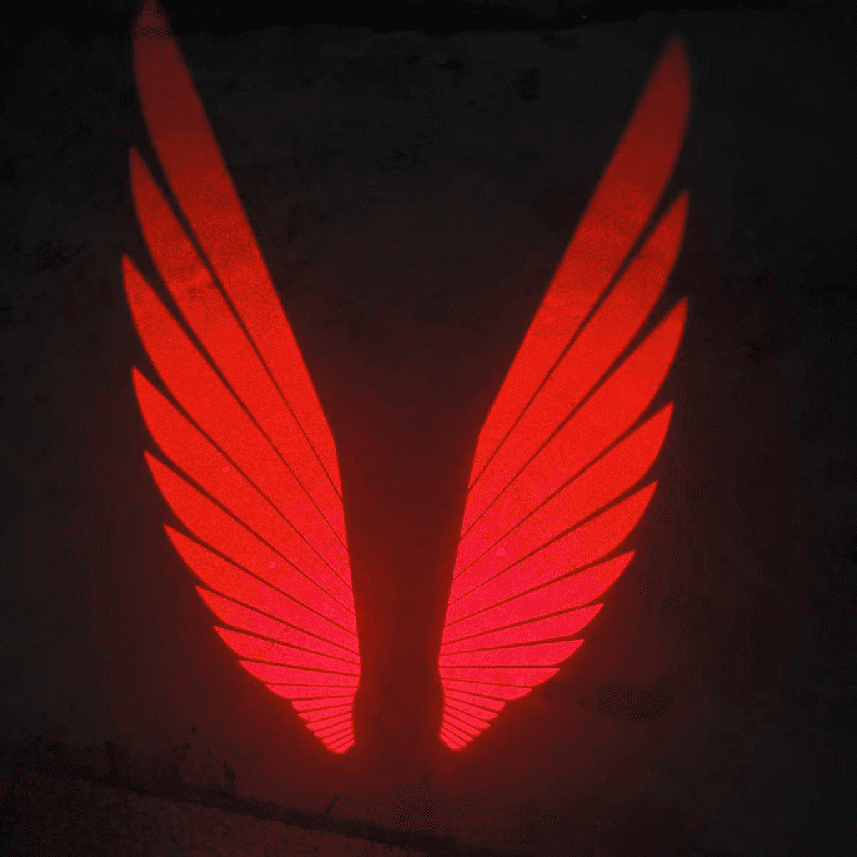 red lights on side mirrors